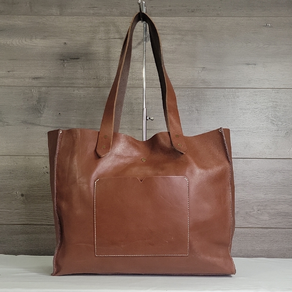Madewell Brown Leather Tote Bag